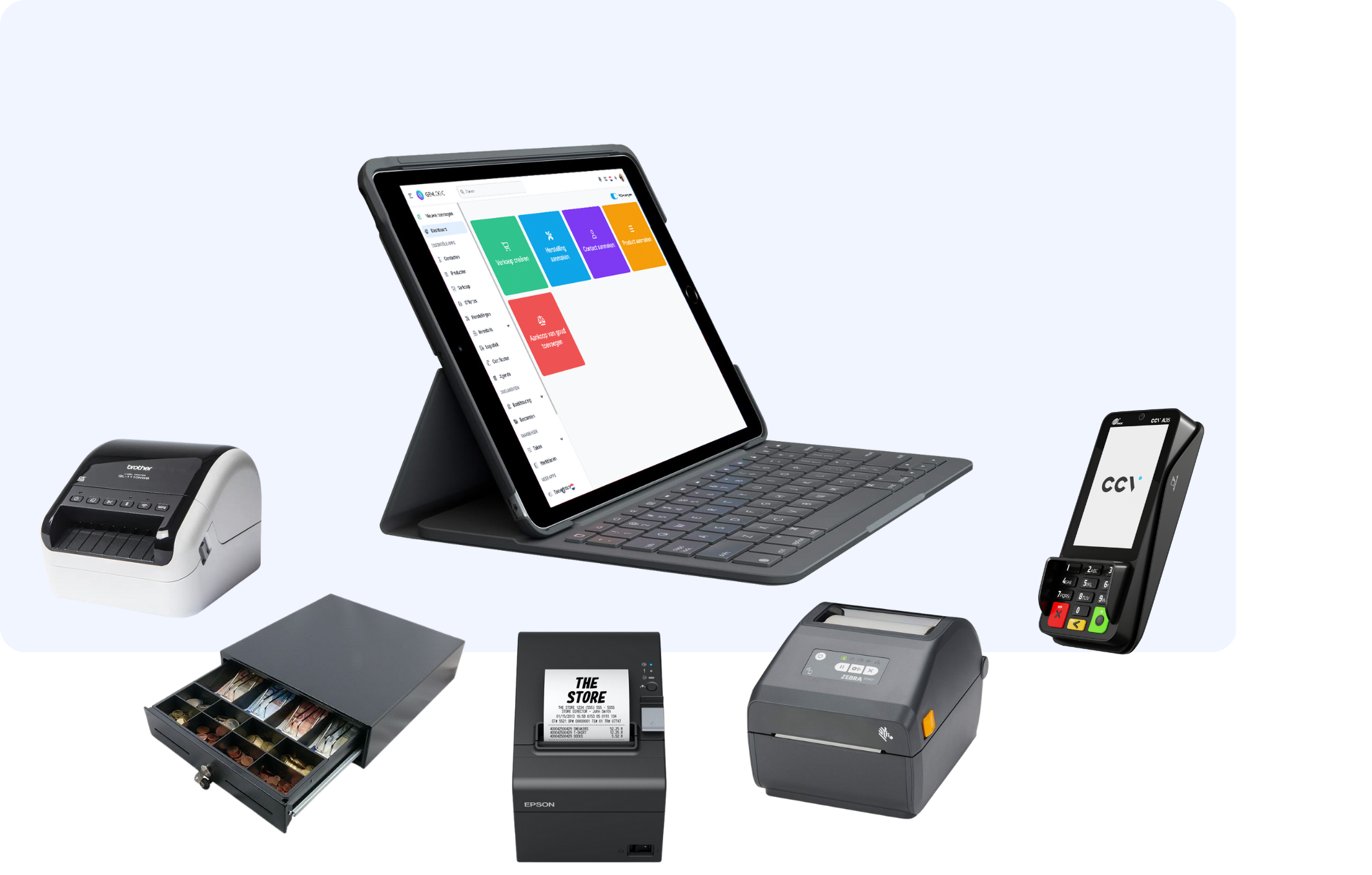 iPad POS system with integrated hardware